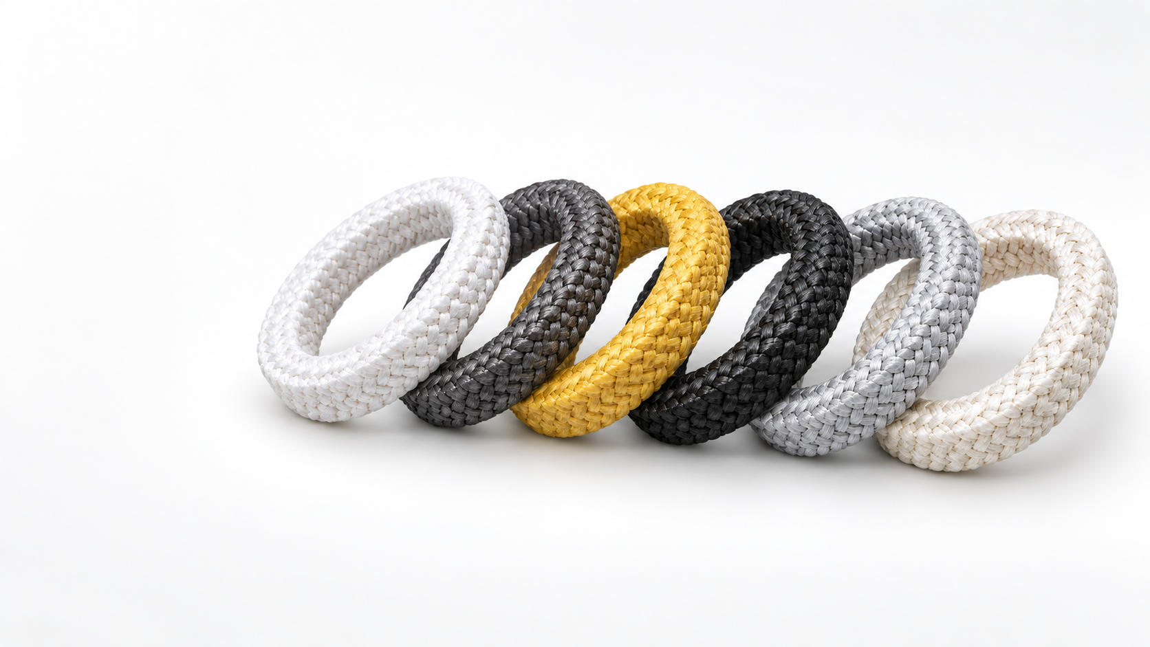 Braided gland packing rings in PTFE, graphite, aramid and carbon fibre