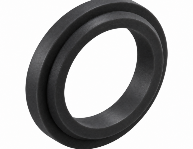 Black carbon-filled PTFE sealing ring