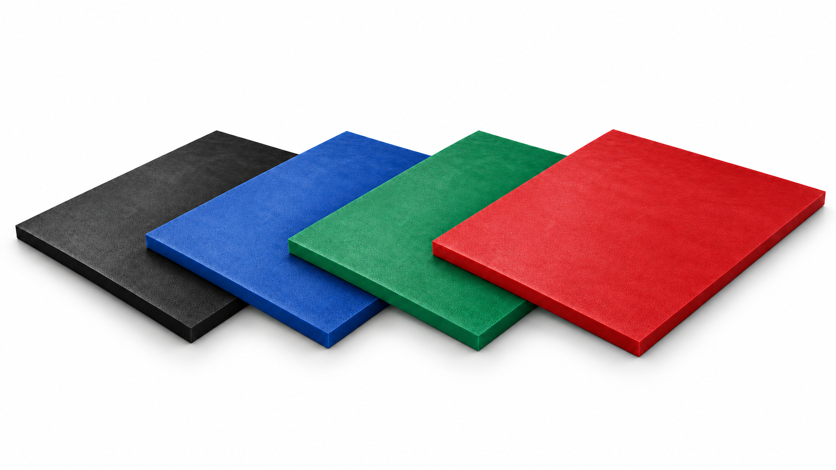 Black, blue, green and red rubber sheets for gasket manufacture