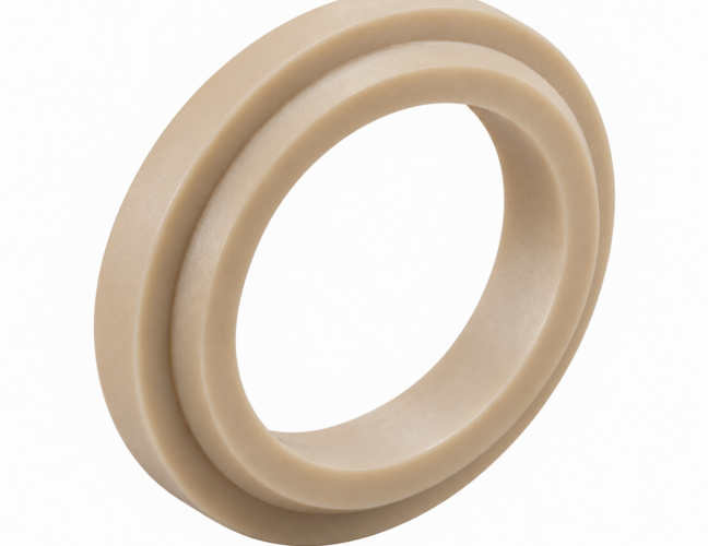 Beige PEEK engineering plastic sealing ring