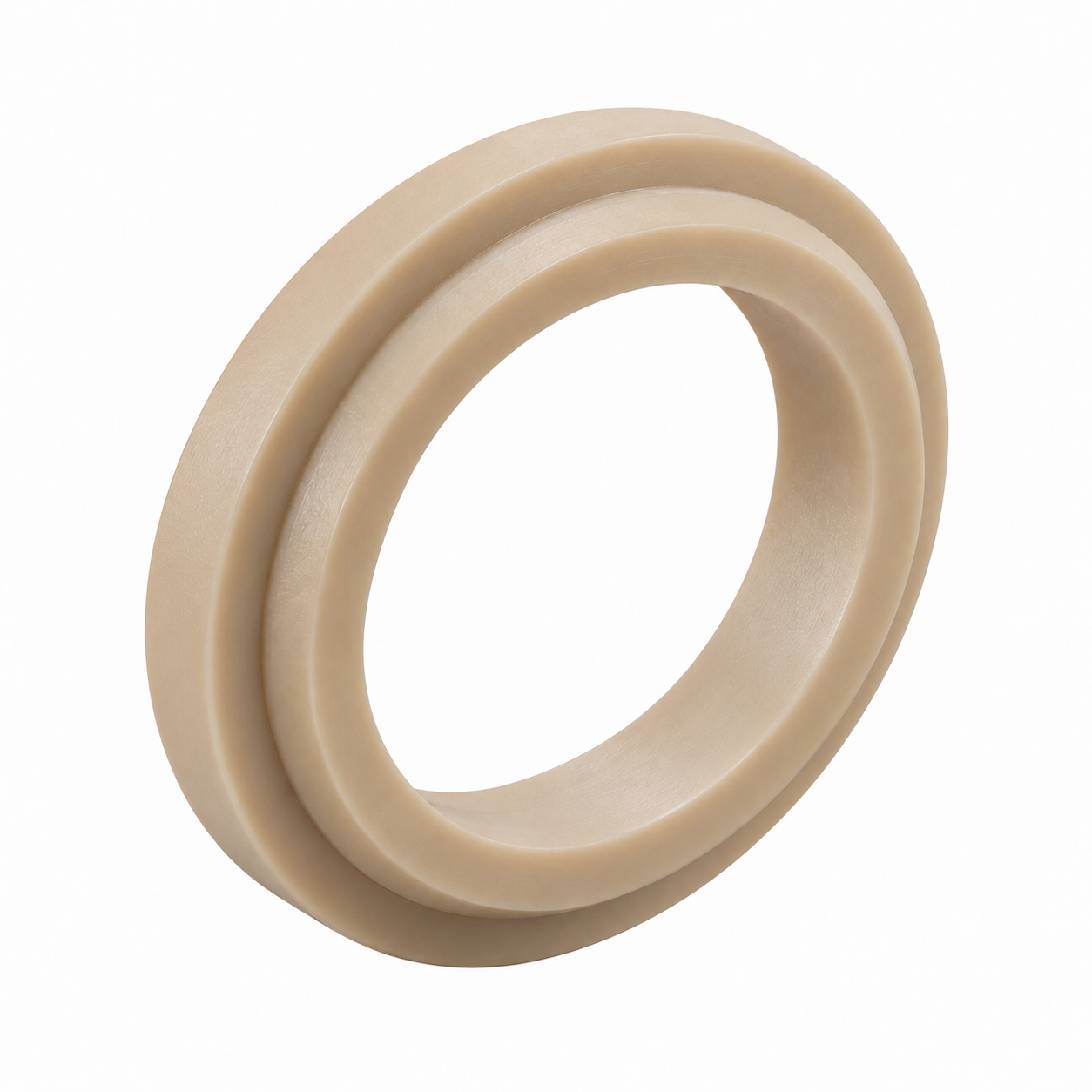 Beige PEEK engineering plastic sealing ring